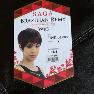 Saga Brazilian Remy, Pink Berry Short style wig